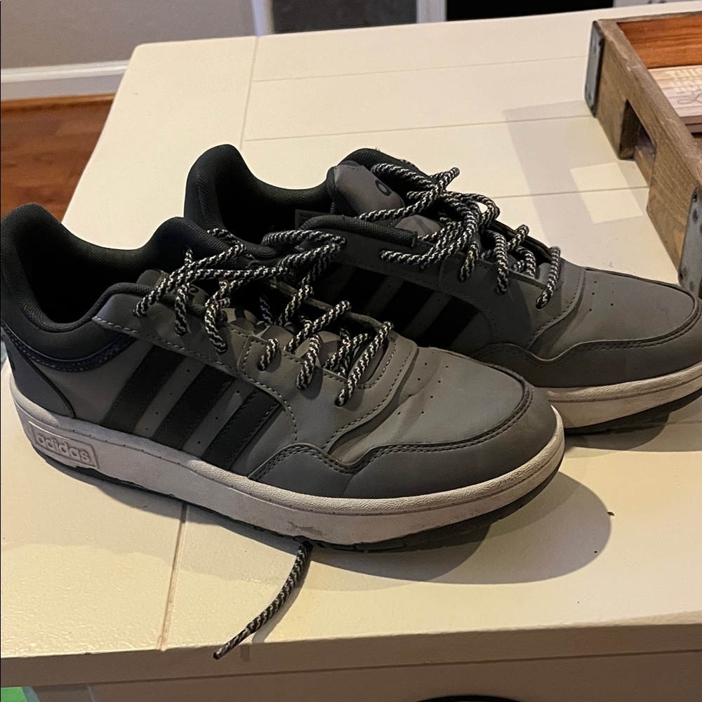 Adidas Men's Charcoal and Black Sneakers